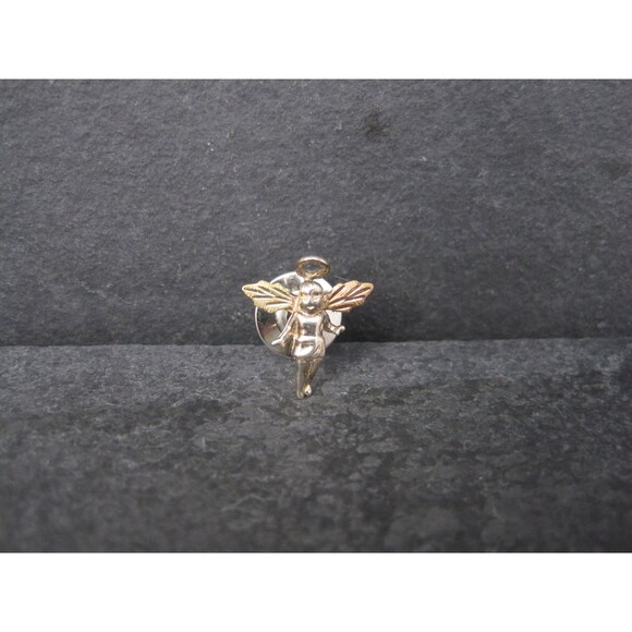 Vintage Sterling 12K Black Hills Gold Angel Tie Tack - Picture 3 of 10